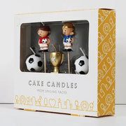 Smiling Faces - Taartkaarsjes - Cupcake Versiering - Voetballers - 5 stuks-Erotiekvoordeel.nl