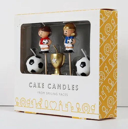 Smiling Faces - Taartkaarsjes - Cupcake Versiering - Voetballers - 5 stuks-Erotiekvoordeel.nl