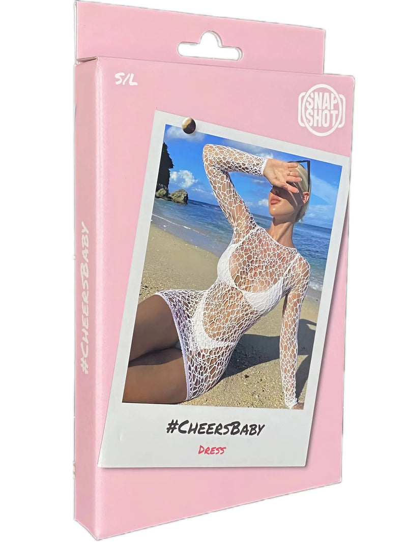 Snapshot - #cheersbaby - Visnet Jurk - One Size - Wit-Erotiekvoordeel.nl