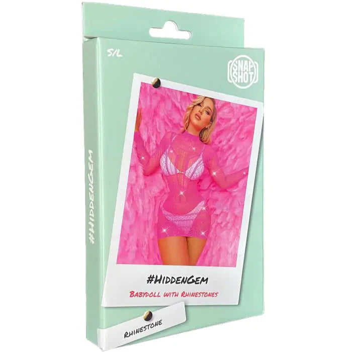 Snapshot - #hiddengem - Mini Jurkje met Strass steentjes - One Size - Roze-Erotiekvoordeel.nl