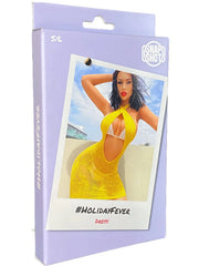 Snapshot - #holidayfever - Kanten Mini Jurkje - One Size - Geel-Erotiekvoordeel.nl
