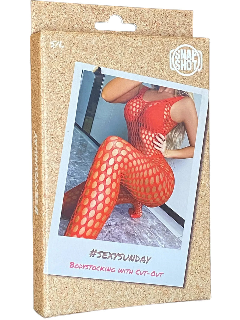 Snapshot - #sexysunday - Catsuit - Bodystocking - One Size - Rood-Erotiekvoordeel.nl