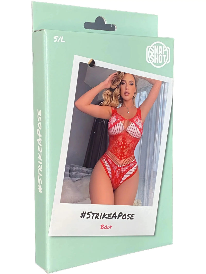 Snapshot - #strikeapose - Visnet Body - One Size - Rood-Erotiekvoordeel.nl