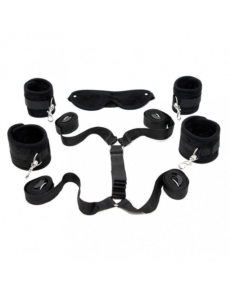 Rimba - Soft Bondage - Bed Bondage Boeienset - Zwart