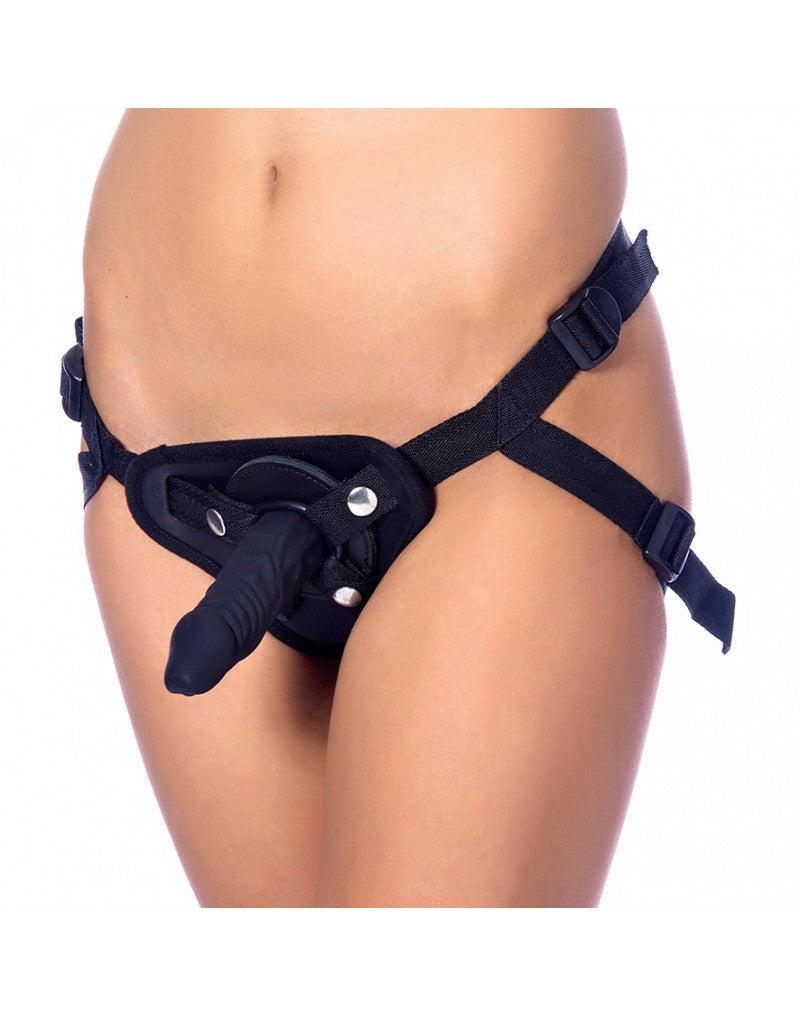 Rimba - Soft Bondage Voorbindslip zonder dildo - Zwart