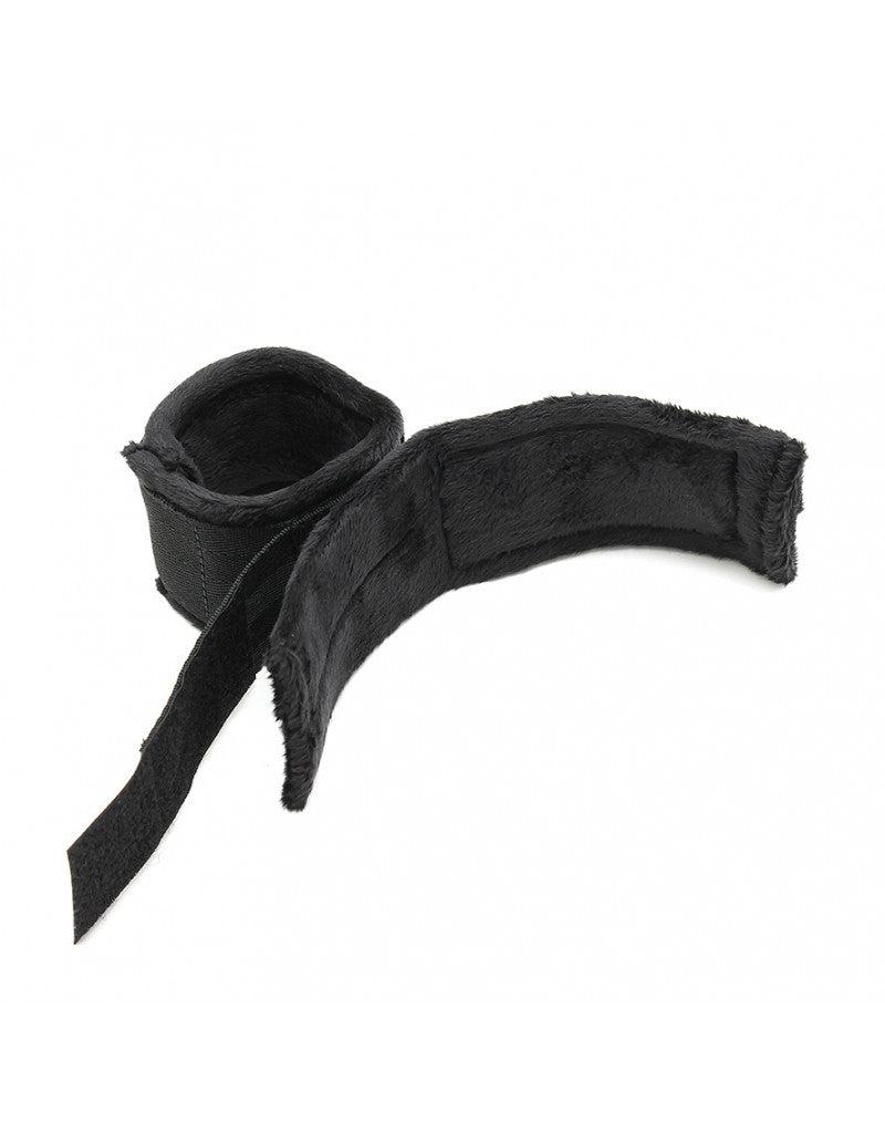 Rimba - Soft Bondageset handboeien En blinddoek - Zwart