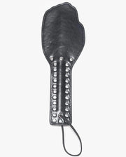 Leren Spanking Plak - Studded Hand - Zwart