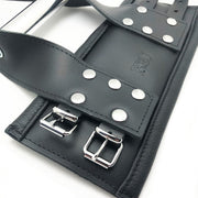 665 - DeLuxe Suspension Handboeien - Leder - Zwart