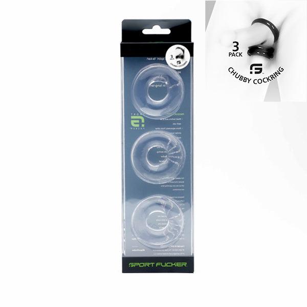 Sport Fucker - Chubby Rubber - Cockringen - 3 stuks - Transparant