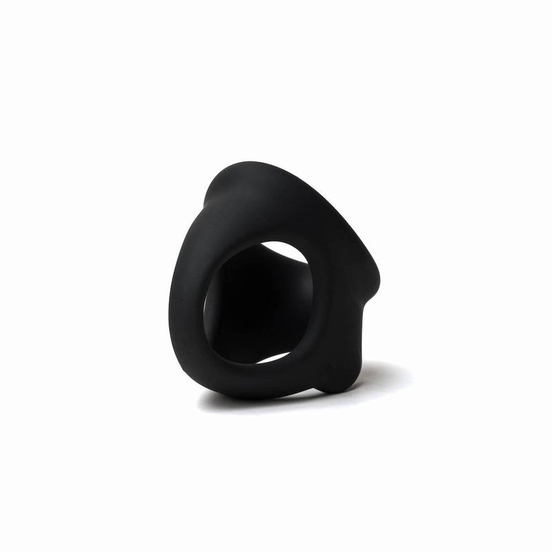 Sport Fucker - Cock Chute - Rekbare Cockring en Ballenspreider - Liquid Siliconen - Zwart