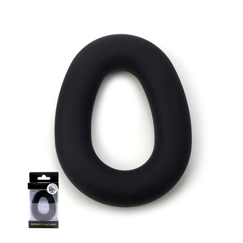 Sport Fucker - Hero - Elastische Cockring - Liquid Siliconen - Zwart