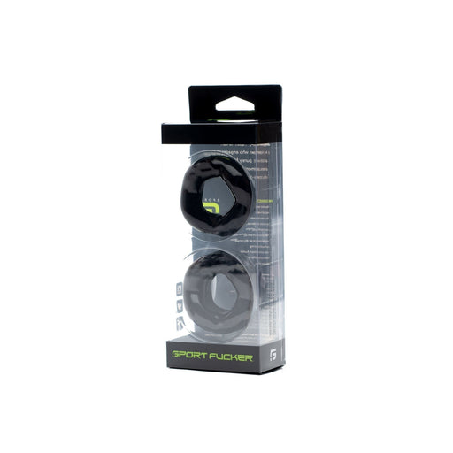 Sport Fucker - Revolution Cockring & Ballstretcher Set – Zwart