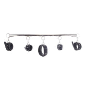 Kiotos - Spreidstang - Spreader Bar - Met Lederen Boeien en Halsband