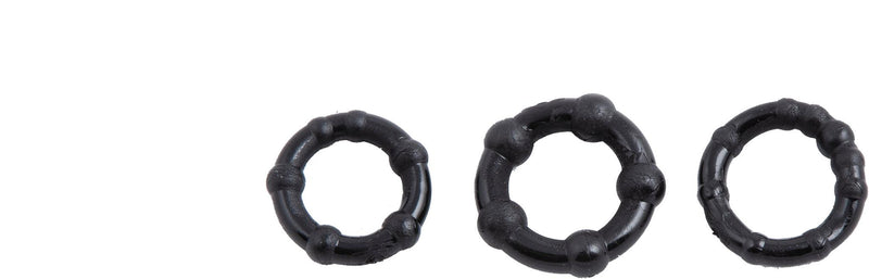 Stay Hard Ring - Cockringen set - Zwart-Erotiekvoordeel.nl