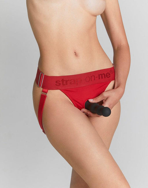 Strap-On-Me - Unique - Strap-On Harnas - Voor dubbele penetratie - Rood