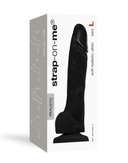Strap-On-Me - Soft Realistic Dildo Met Zuignap - Zwart