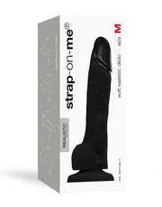 Strap-On-Me - Soft Realistic Dildo Met Zuignap - Zwart