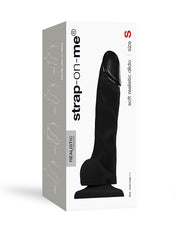 Strap-On-Me - Soft Realistic Dildo Met Zuignap - Zwart