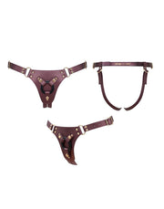 Strap-On-Me - Generous - Strap-on Harnas - PU Leer - Aubergine Paars