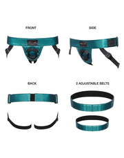 Strap-On-Me - Curious - Strap-on Harnas - PU Leer - Metallic Groen