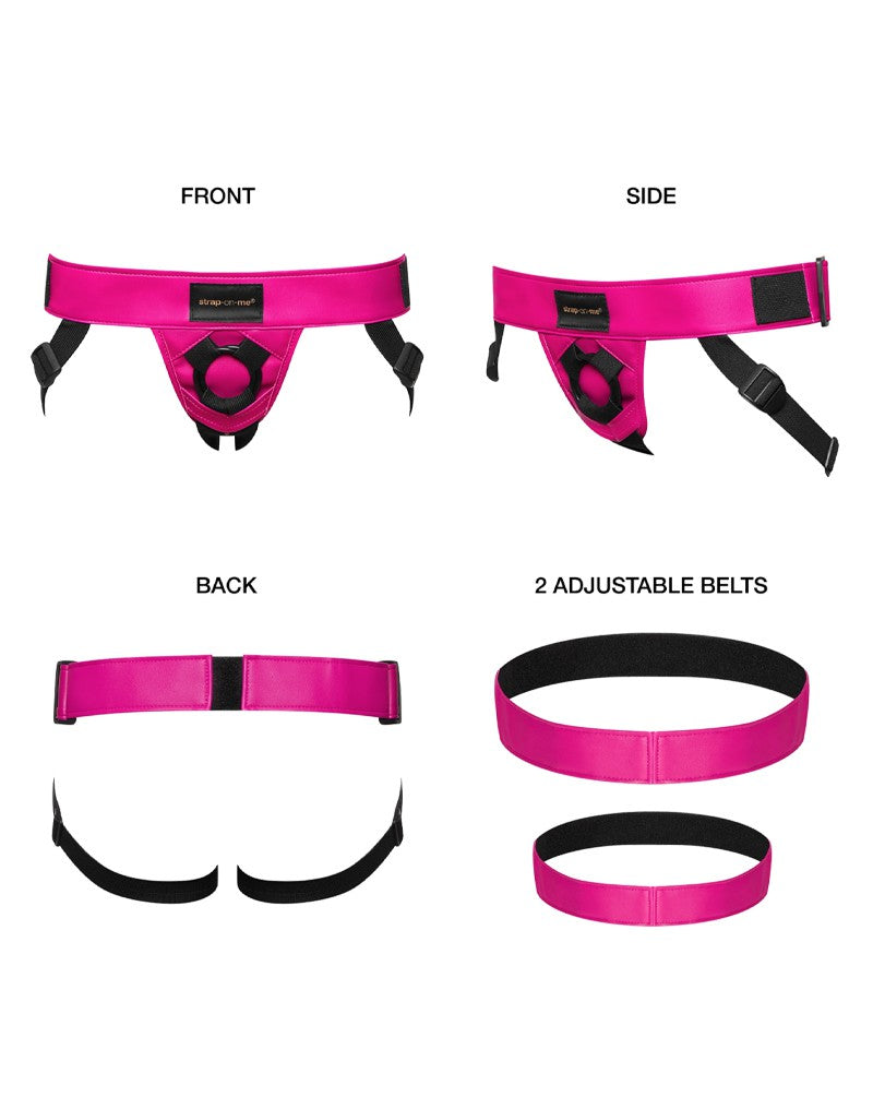 Strap-On-Me - Curious - Strap-on Harnas - PU Leer - Metallic Roze