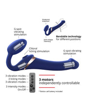 Strap-On-Me - Strapless Strap-on Vibrator met Luchtdruk Stimulatie - Paars-Erotiekvoordeel.nl