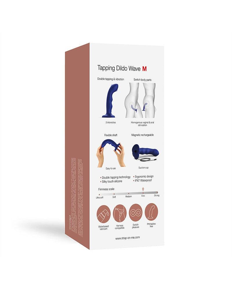 Strap-On-Me - Wave - Tapping Dildo - Met Tapping Functie - Blauw