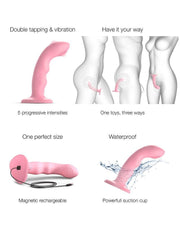 Strap-On-Me - Wave - Tapping Dildo - Met Tapping Functie - Roze