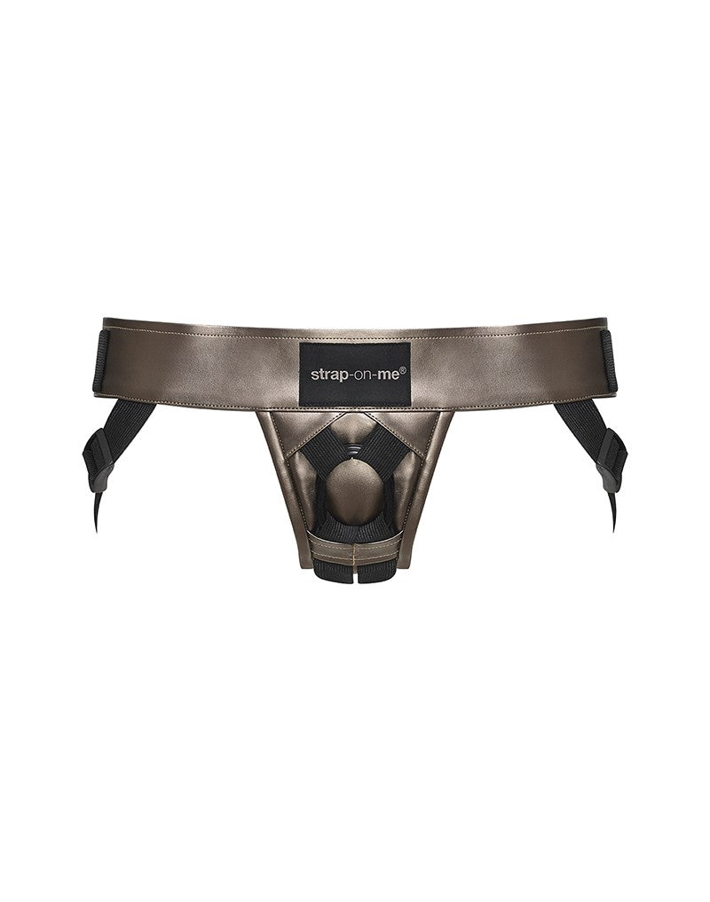 Strap-On-Me - Curious - Strapon Harnas - PVC Leatherette - Bronskleurig