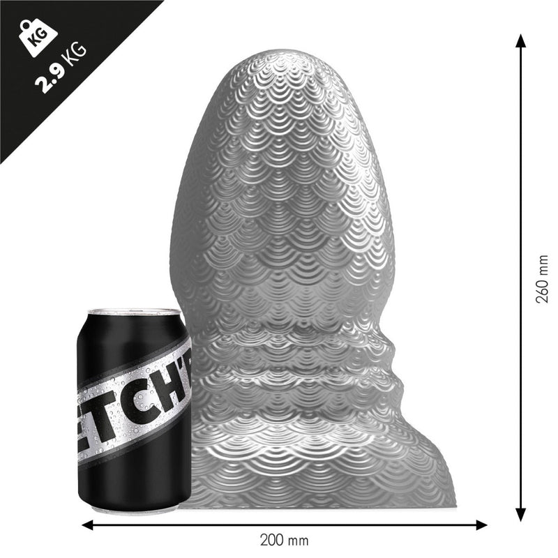 Stretch'r - Ripple - XXL Buttplug - Gun Metal Zilver