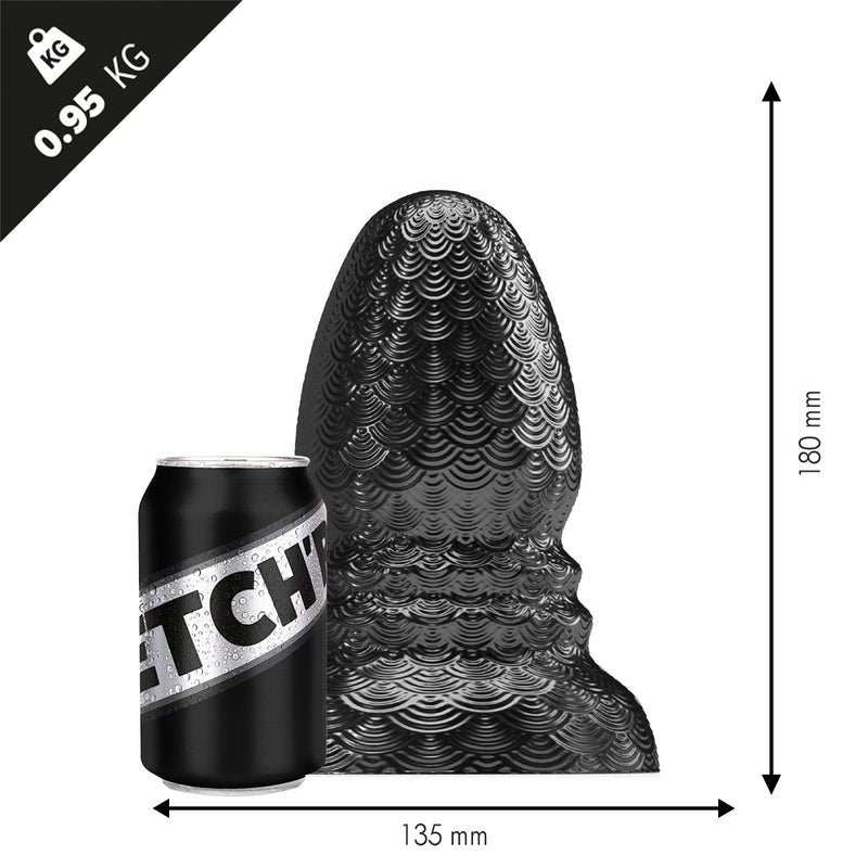 Stretch'r - Ripple - XXL Buttplug - Metallic Zwart