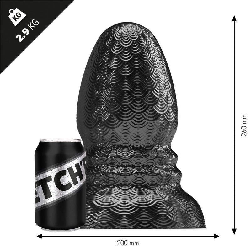 Stretch'r - Ripple - XXL Buttplug - Metallic Zwart