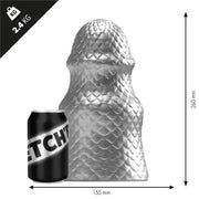 Stretch'r - Scaly - XXL Buttplug - Gun Metal Zilver