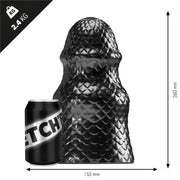 Stretch'r - Scaly - XXL Buttplug - Zwart Metallic