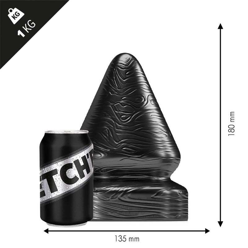 Stretch'r - Sirup - XXL Buttplug - Zwart Metallic