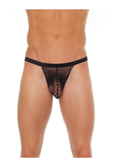 Amorable - Visnet String Voor Heren - Zwart