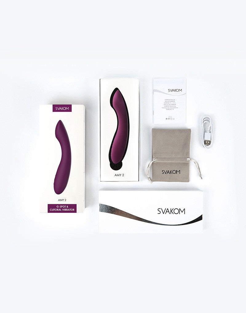 Svakom - Amy 2 - Flexibele G-Spot Vibrator - Paars