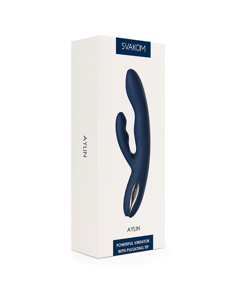 Svakom - Aylin - Rabbit Vibrator Met Vibrerende Tip - Blauw