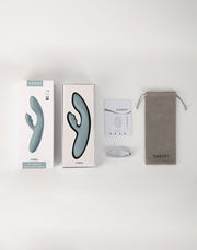 Svakom - Chika - Verwarmende Rabbit Vibrator - Met App Control - Lichtgrijs