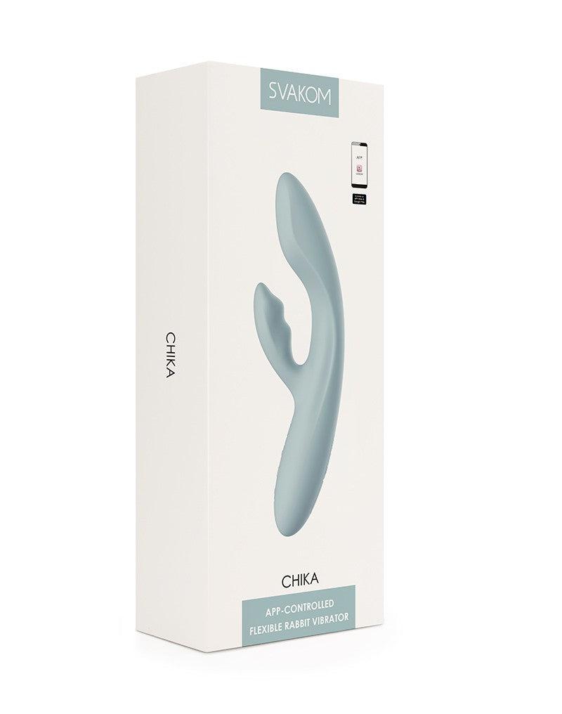 Svakom - Chika - Verwarmende Rabbit Vibrator - Met App Control - Lichtgrijs