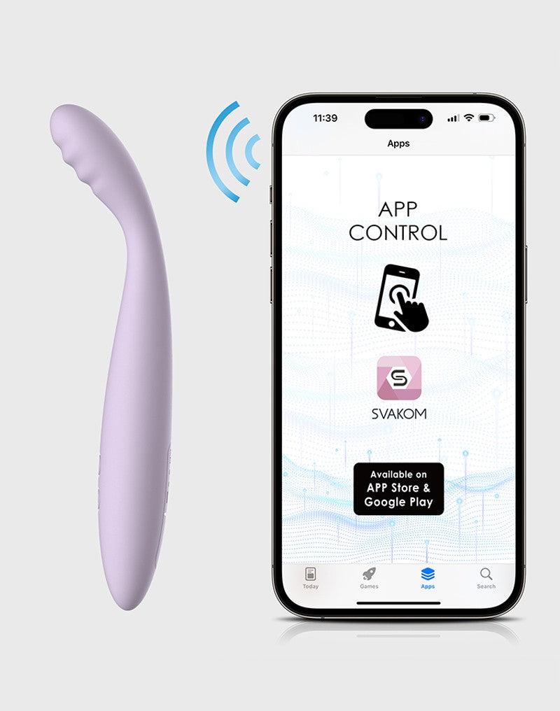 Svakom - Cici 2 - Verwarmende G-Spot Vibrator Met Flexibele Kop - Met App Control - Lila