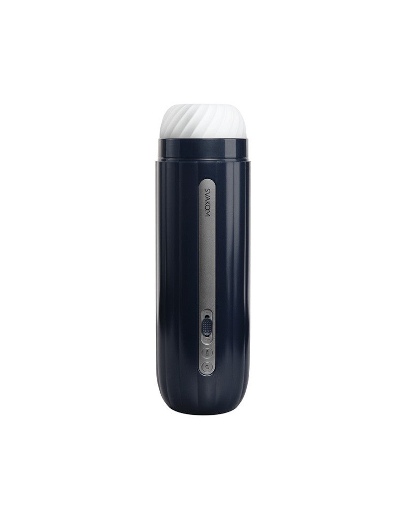 Svakom - Hannes Neo - Interactieve Throbbing Verwarmende Masturbator met App Control - Donkerblauw