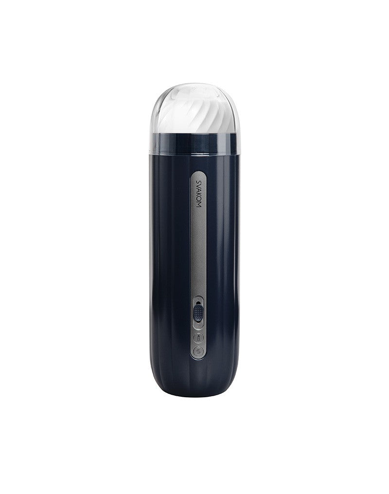 Svakom - Hannes Neo - Interactieve Throbbing Verwarmende Masturbator met App Control - Donkerblauw