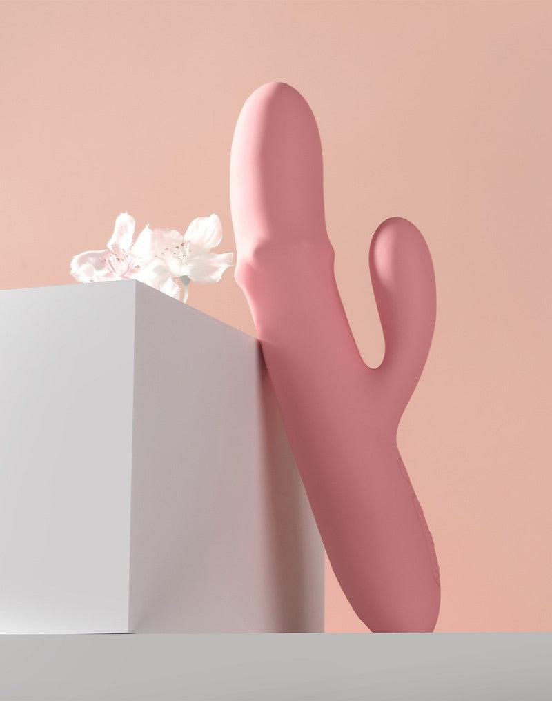 Svakom - Mora Neo - Interactieve Rabbit Vibrator met stotende kralen-ring - App Control - Roze