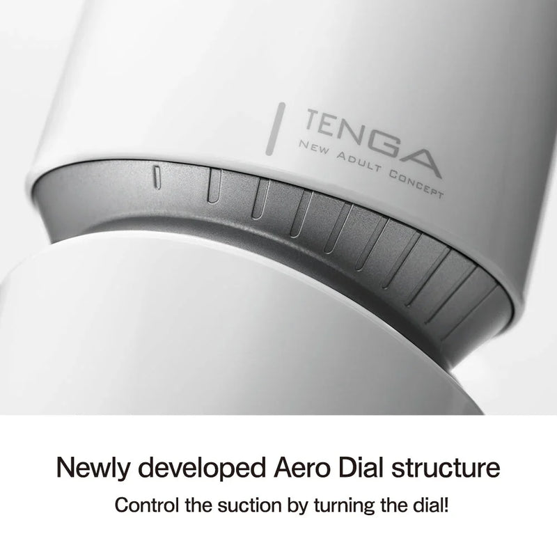 Tenga - Aero Cobalt Ring - Masturbator - Inclusief Droog Standaard - Wit
