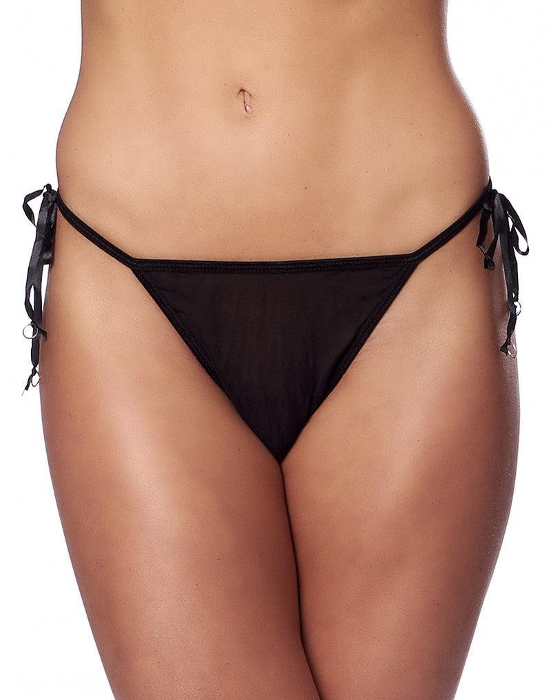 Amorable - Tanga Slip - Zwart Fantasie Kant
