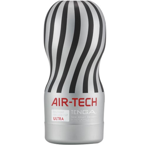Tenga - Air-Tech Vacuum Cup Masturbator - Ultra - Zwart/Zilver