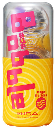 Tenga - Bobble Vacuum Cup Masturbator - Magic Marbles - Transparant/Paars/Geel