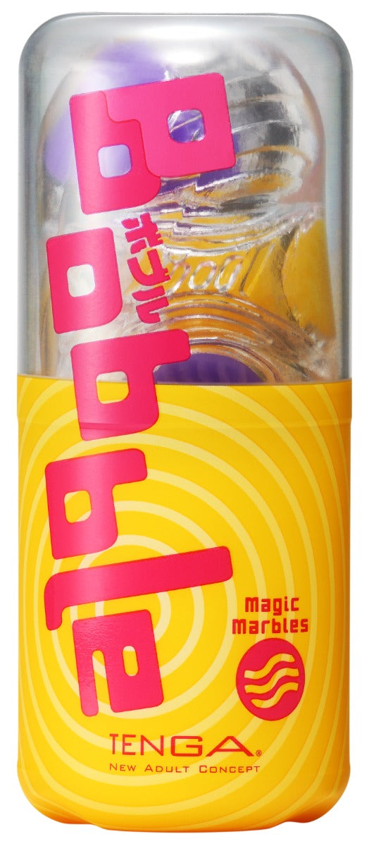 Tenga - Bobble Vacuum Cup Masturbator - Magic Marbles - Transparant/Paars/Geel
