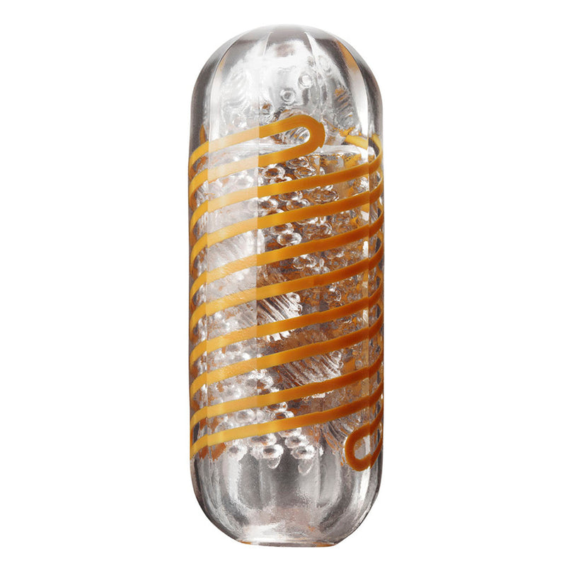 Tenga - Spinner 05 Beads Masturbator - Transparant/Oranje